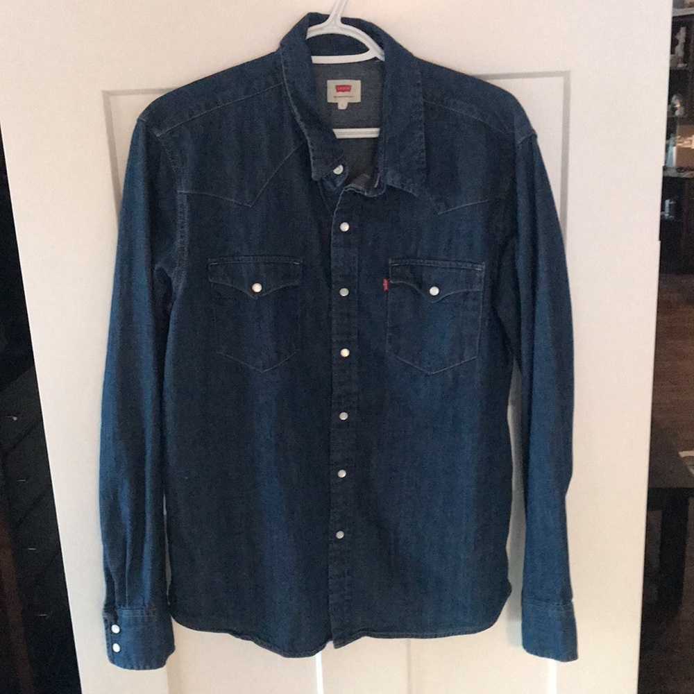 Levi’s Standard-Fit Classic Denim Western Shirt - Large